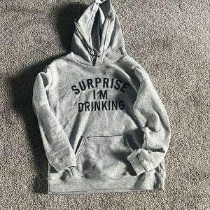 Like New Surprise I’m Drinking Hoodie with pouch Small